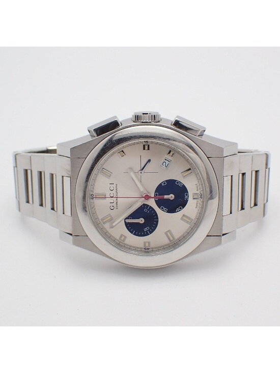 Gucci 115.2 Pantheon Chronograph Quartz Watch Silver Dial SS main image 5
